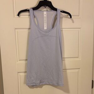 lululemon athletica Light Lavender Performance Racerback Tank- sheer back